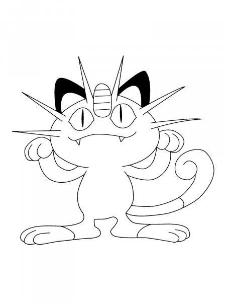 Pokemon Meowth coloring pages - Free Printable