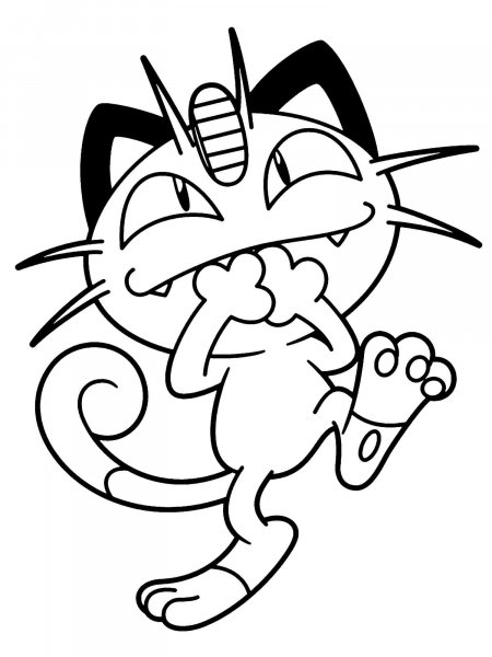 Pokemon Meowth coloring pages - Free Printable