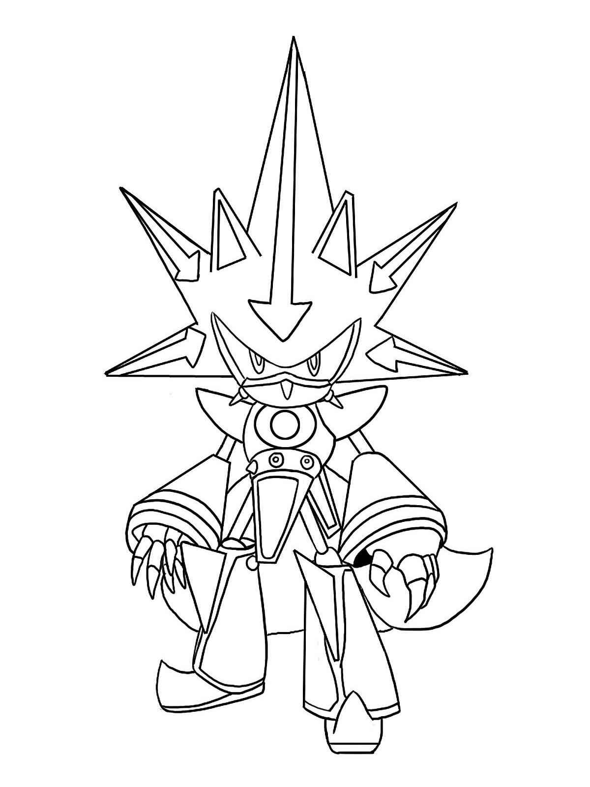 Metal Sonic Coloring Pages