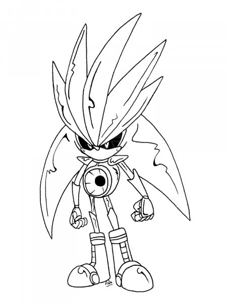 Metal Sonic coloring pages