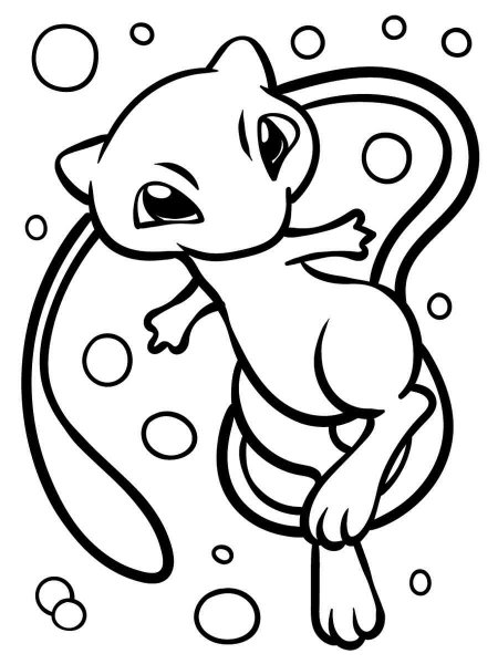 Mew Pokemon coloring pages
