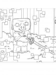 Minecraft Movie Coloring Page 1