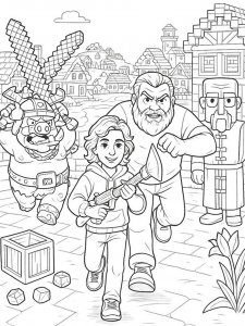 Minecraft Movie Coloring Page 10