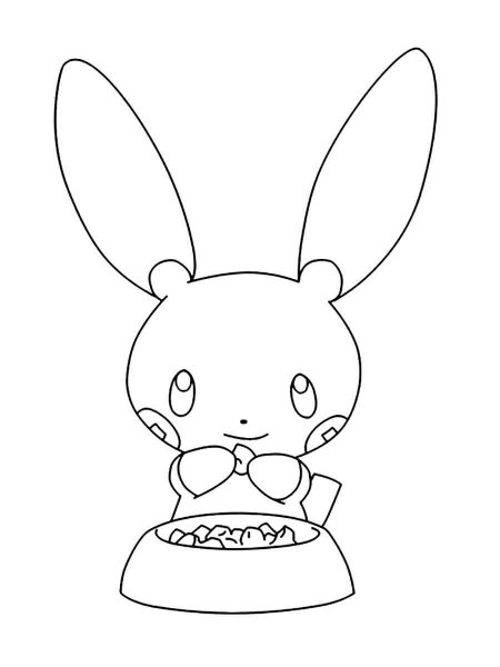 Minun Pokemon coloring pages