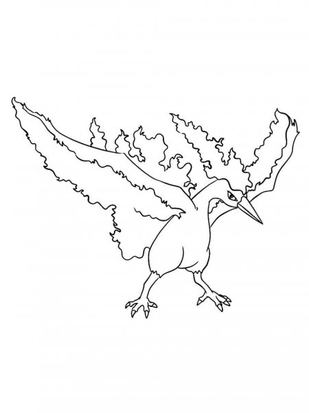 Moltres Pokemon coloring pages