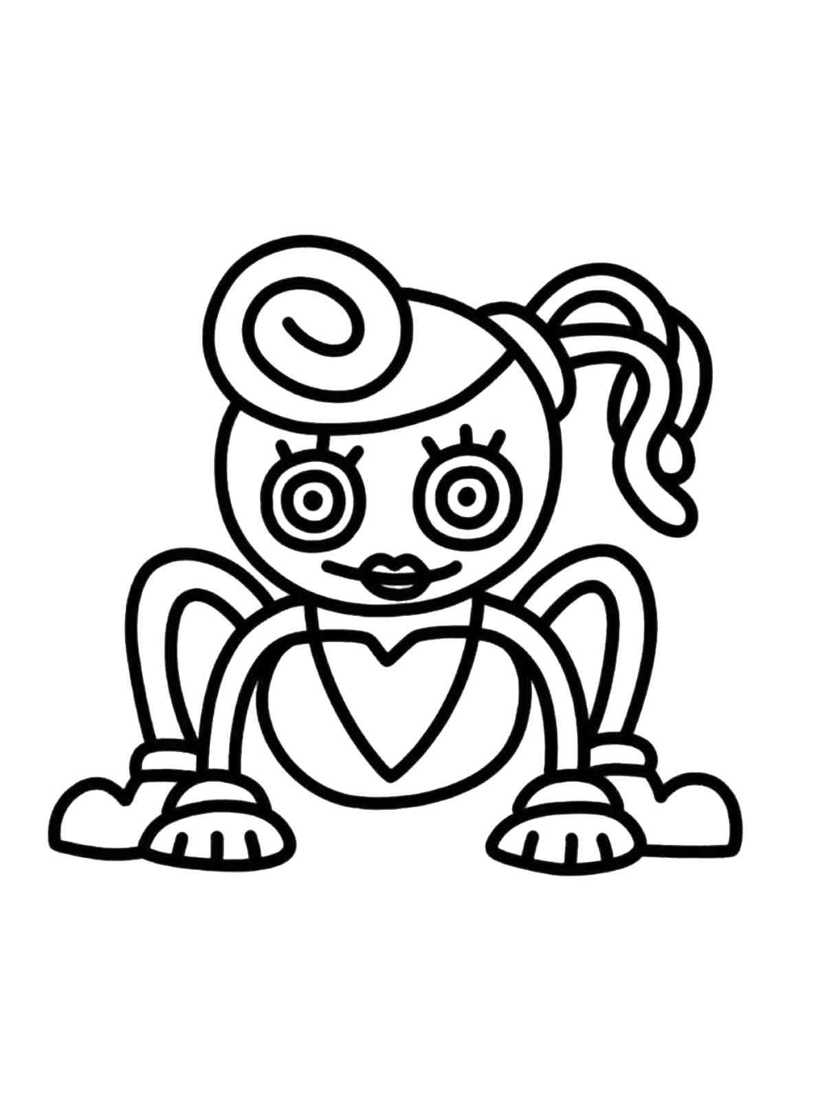 Free Printable Mommy Long Legs Toy Coloring Page for Adults and