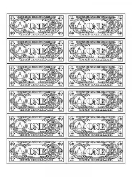 Money coloring pages