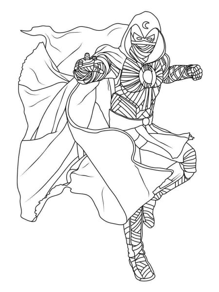 Moon Knight coloring pages