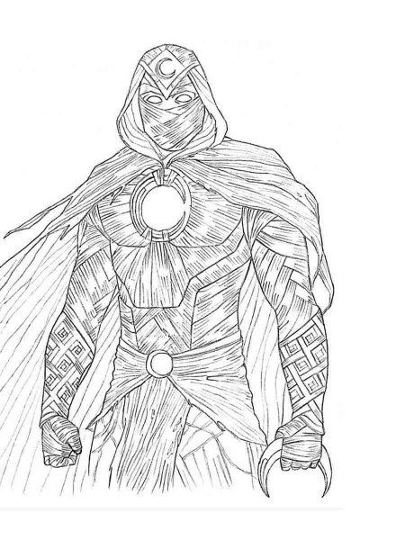 Moon Knight coloring pages