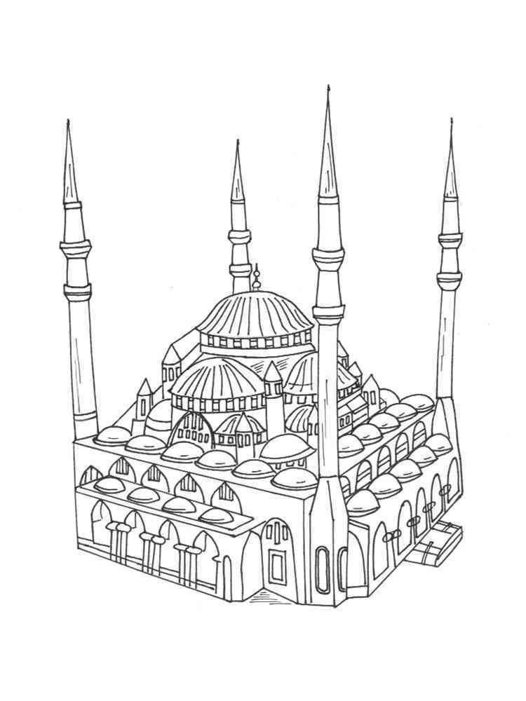 Adult Coloring Pages Mosque