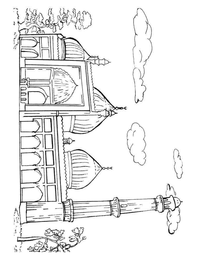 Mosque coloring pages. Free Printable Mosque coloring pages.