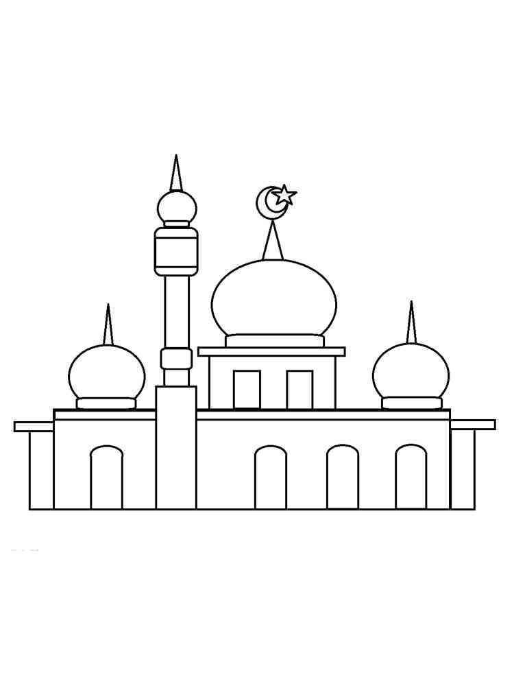 Mosque Coloring Pages