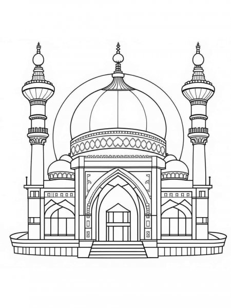 Mosque coloring pages