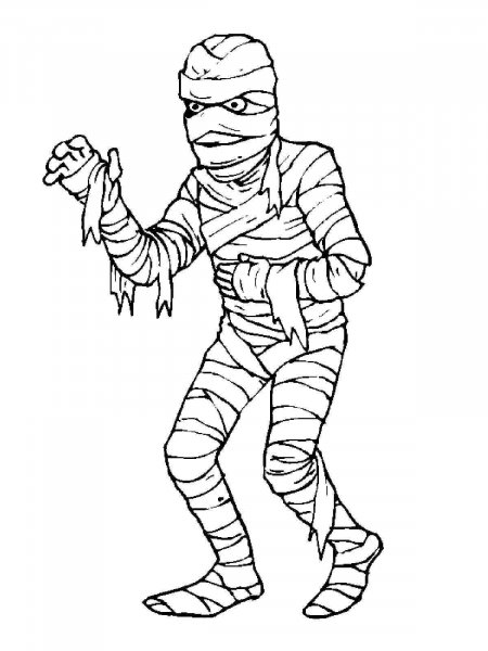 Mummy coloring pages