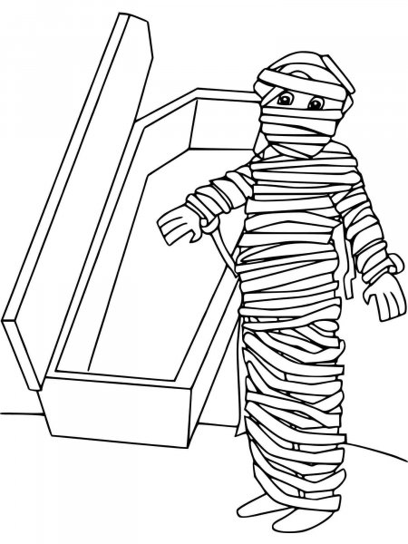 Mummy coloring pages