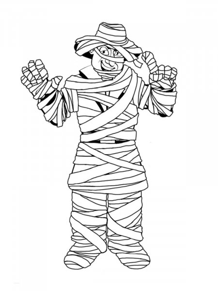 Mummy coloring pages