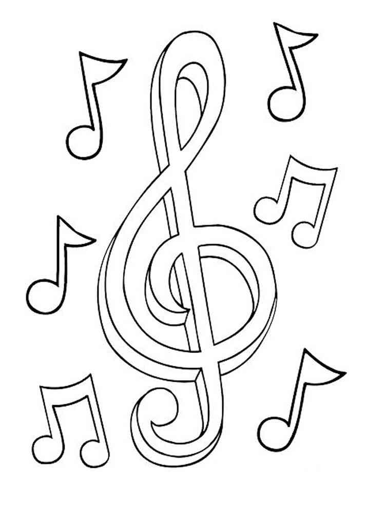 Music Notes coloring pages. Download and print Music Notes coloring pages