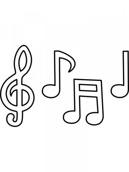 Music Notes coloring pages