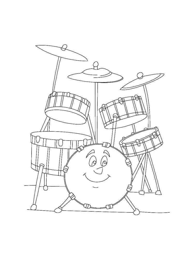 Musical Instruments Coloring Page Sketch Coloring Page