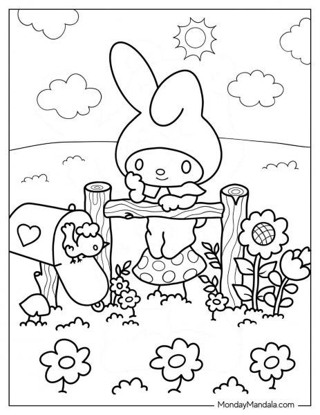 My Melody coloring pages