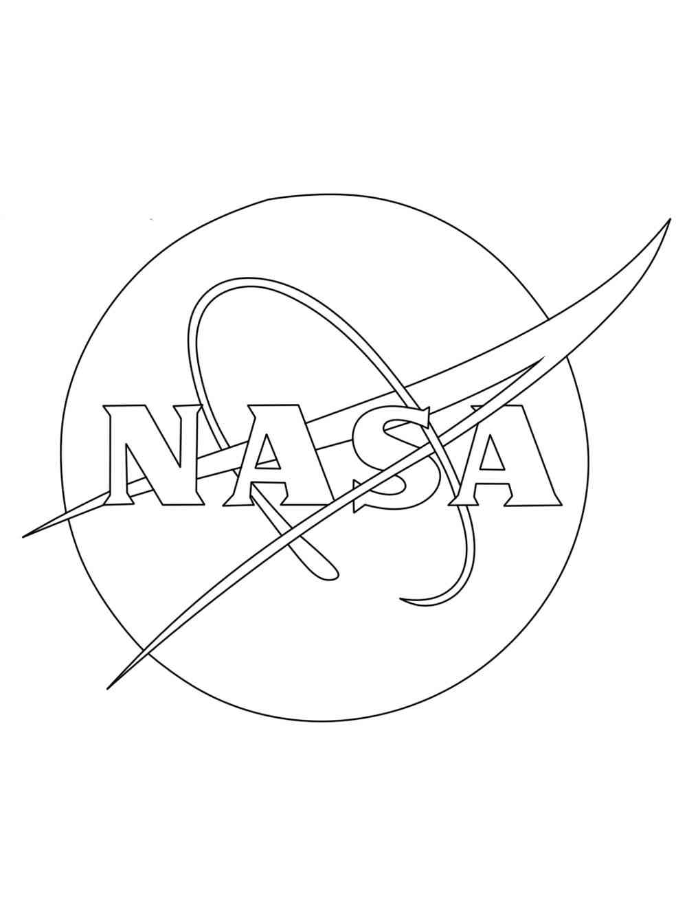 nasa logo coloring page