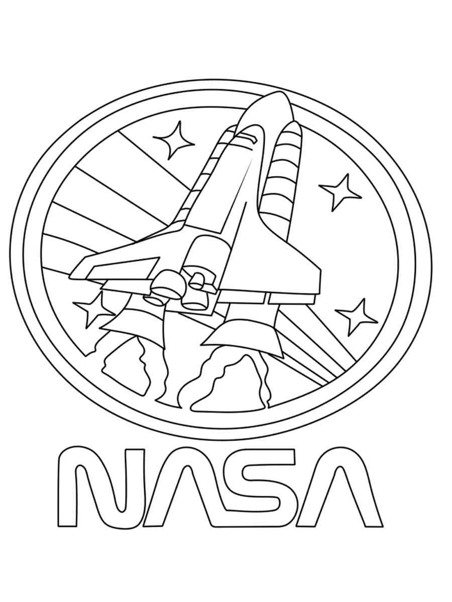 nasa logo coloring page