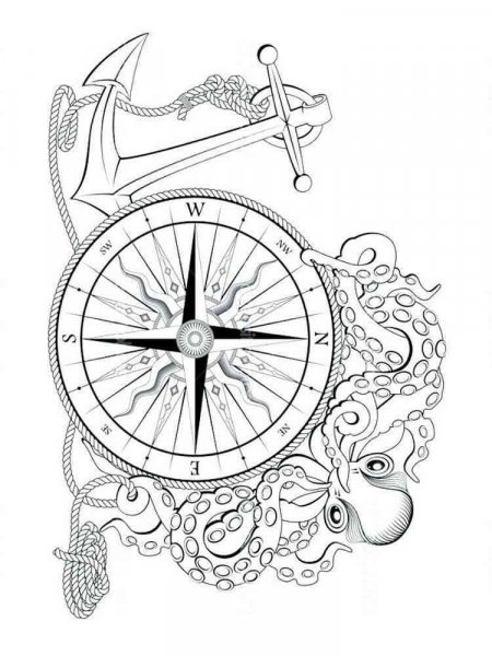 Nautical coloring pages