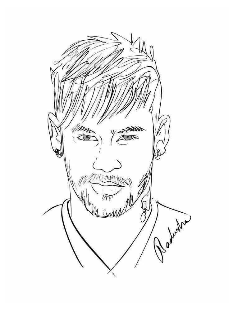 Neymar coloring pages. Download and print Neymar coloring pages.