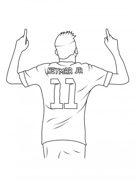 Neymar coloring pages