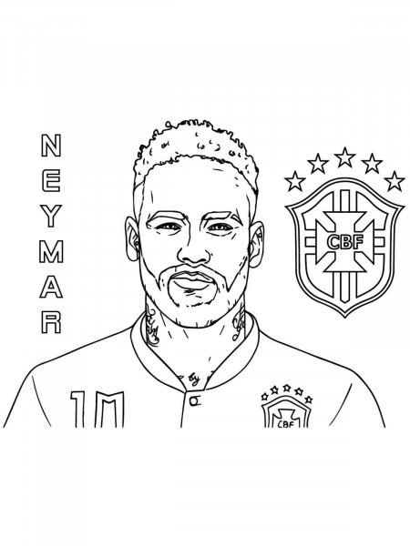 Neymar coloring pages