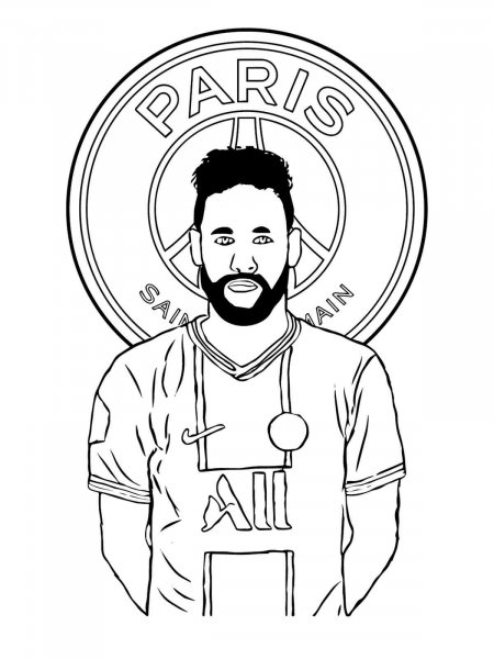 Neymar Coloring Pages