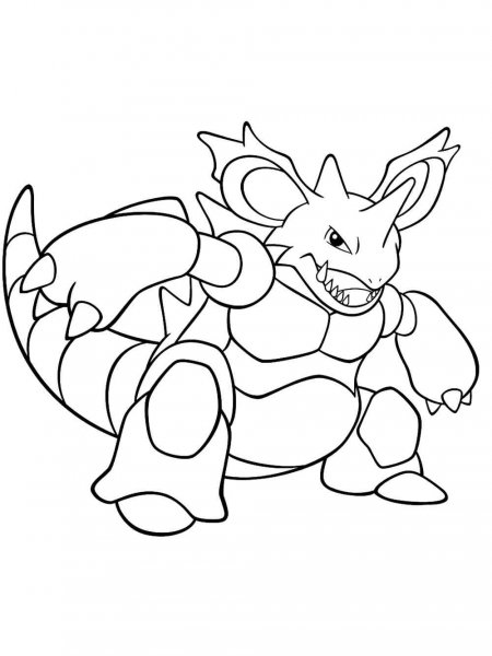 Nidoking Pokemon coloring pages