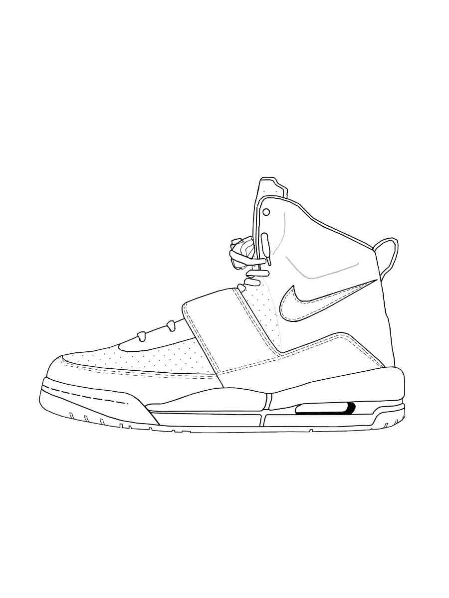 basketball shoes coloring pages