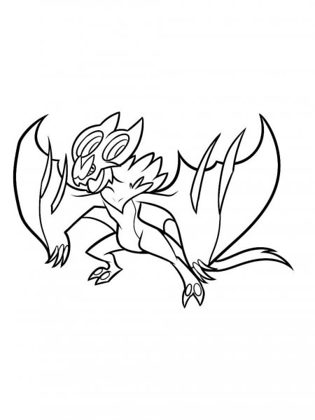 Noivern Pokemon coloring pages