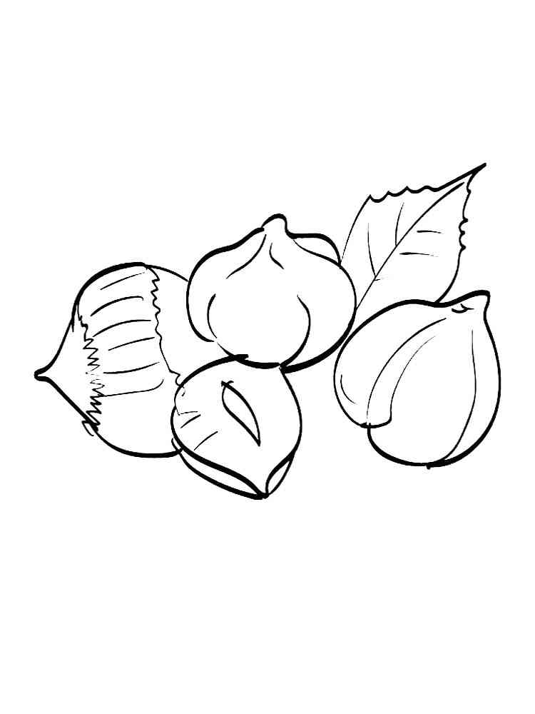 Free printable Nuts coloring pages.