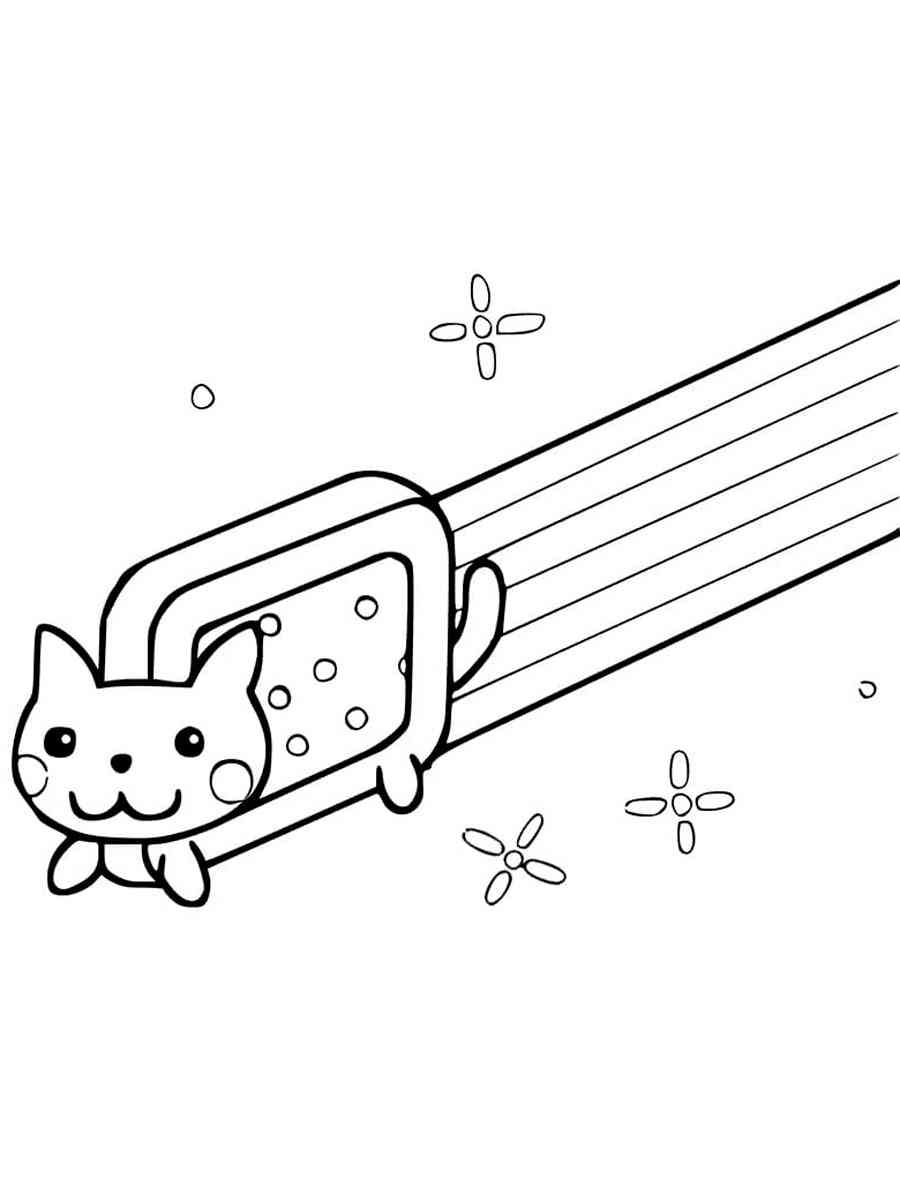 Nyan cat coloring page