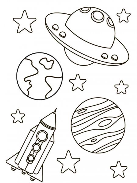 Outer Space coloring pages