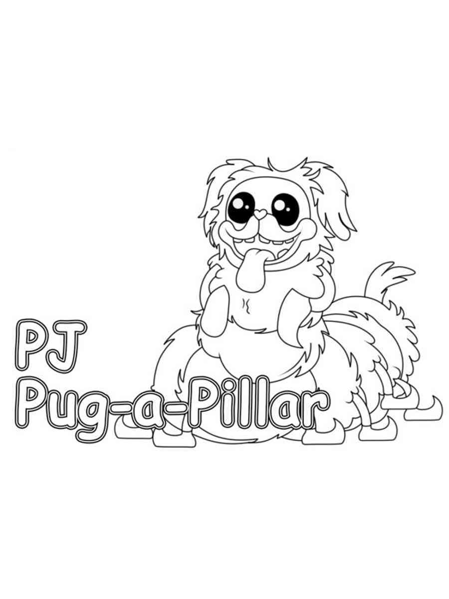 PJ Pug-a-Pillar Pug Caterpillar - Get Coloring Pages