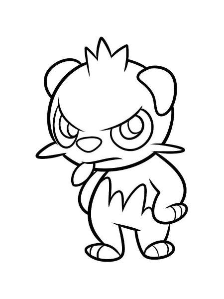 Pancham Pokemon coloring pages