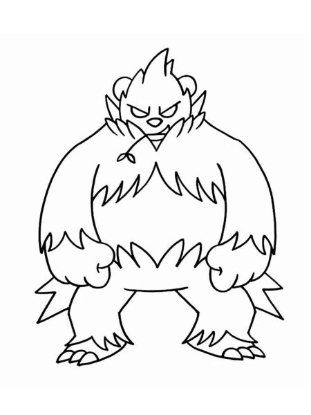 Pangoro Pokemon coloring pages