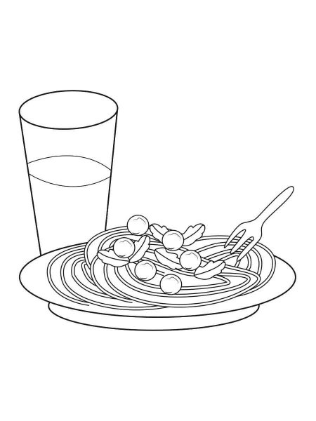 Pasta coloring pages