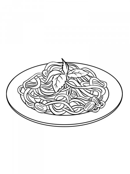 Pasta coloring pages