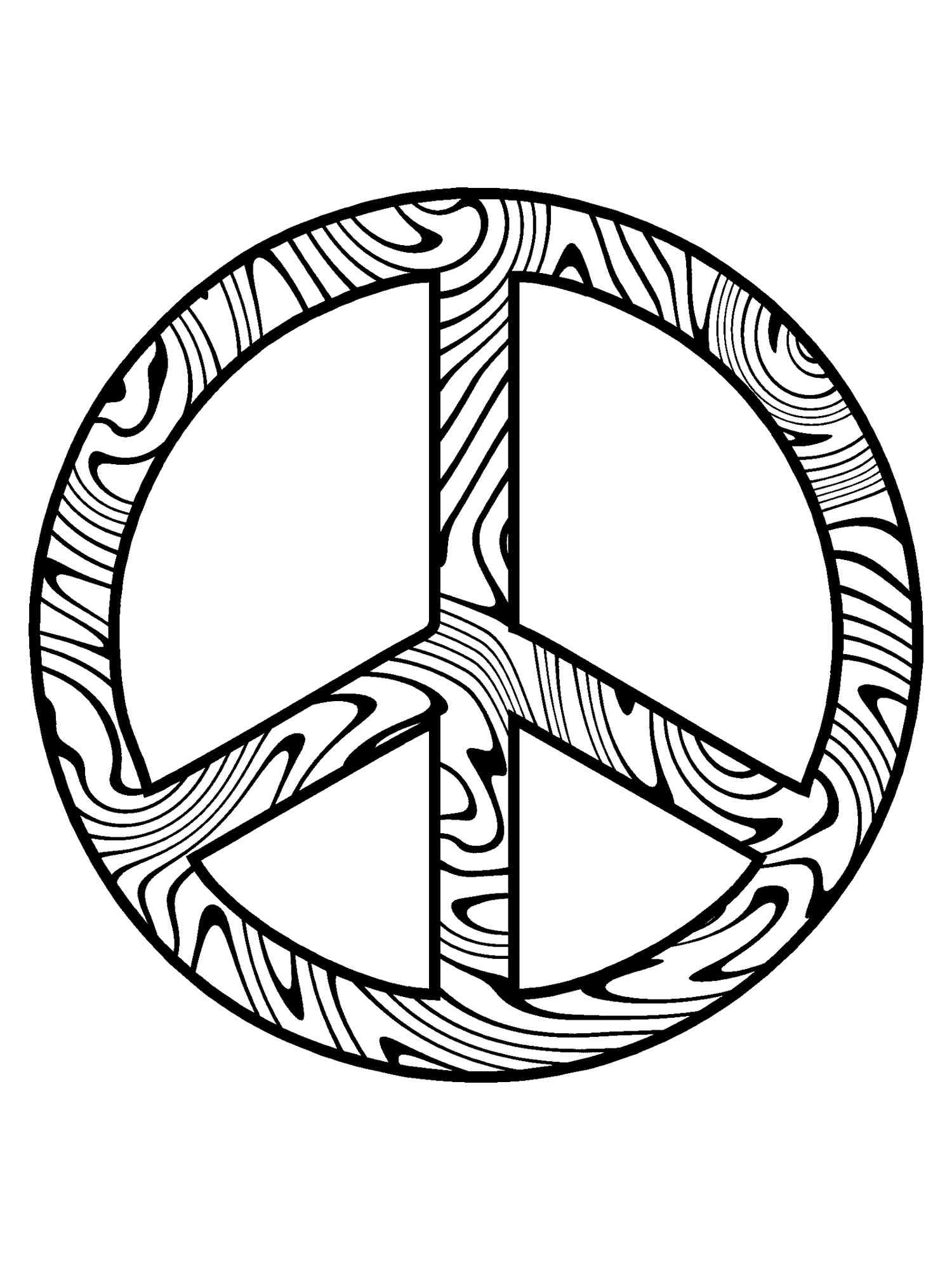 Free Peace Sign coloring pages. Download and print Peace Sign coloring pages