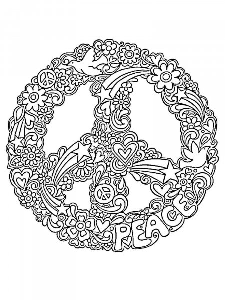 Peace Sign coloring pages