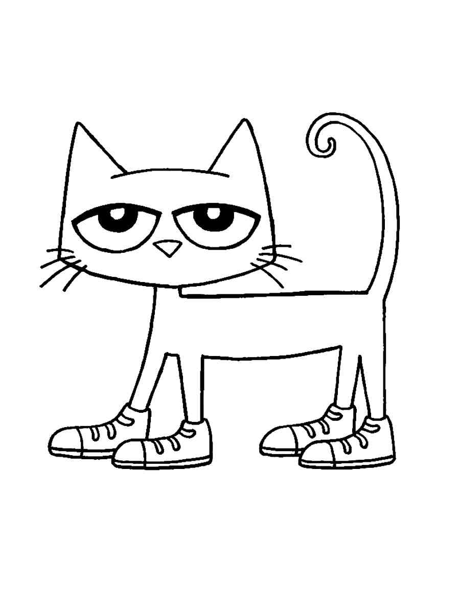 pete the cat shoe coloring page