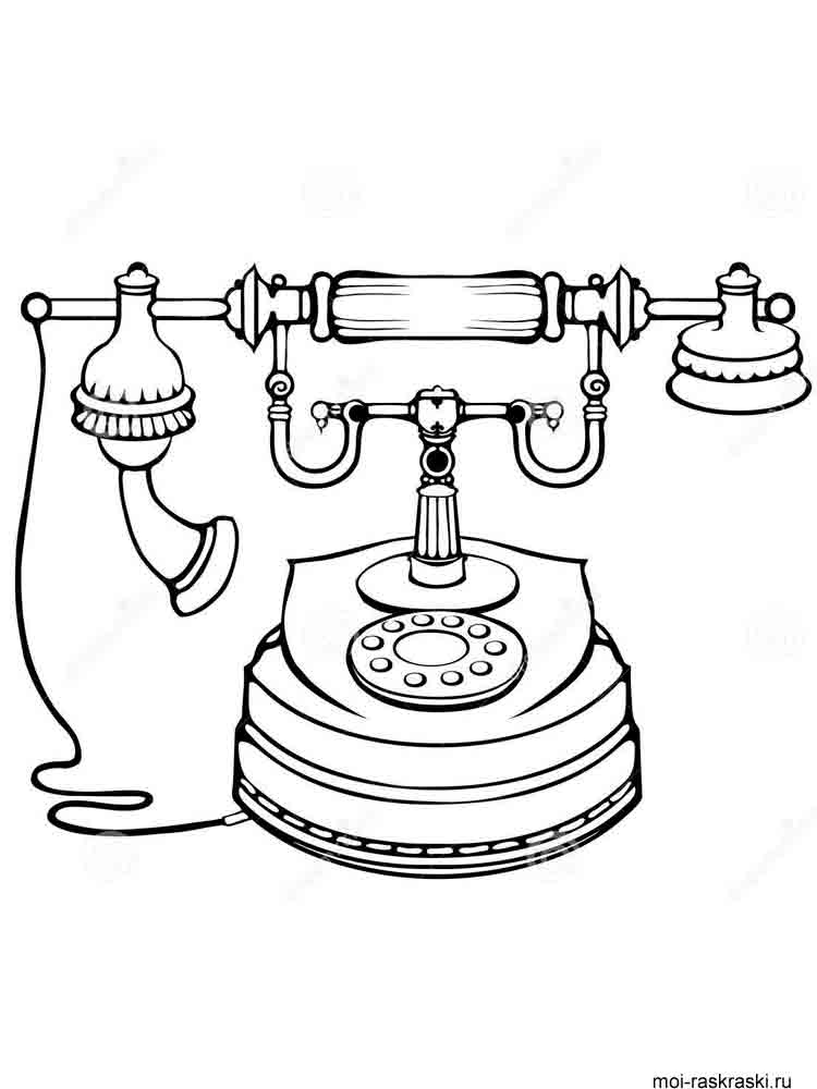 Telephone Coloring Page Printable