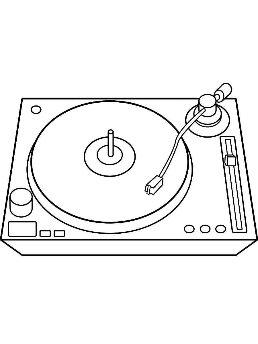 Phonographs coloring pages