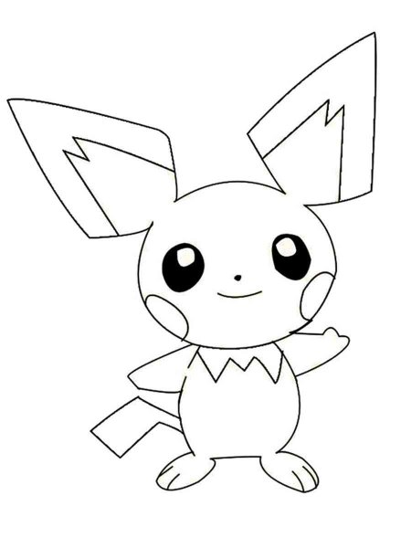 Pichu Pokemon coloring pages