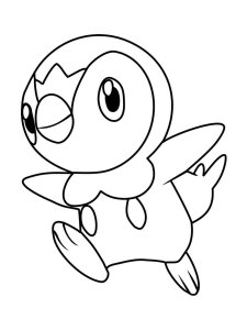 Pokemon Piplup coloring pages - Free Printable