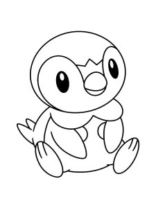 Pokemon Piplup coloring pages - Free Printable